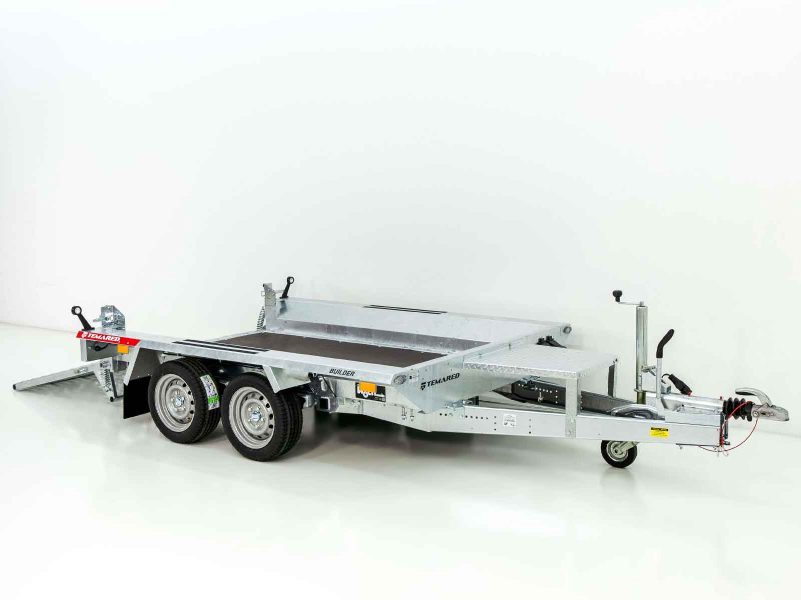 1-anhan-5.jpg Temared Baumaschinenanhänger Builder 153x260cm 2,7t | Rampe - Neu – Image 1