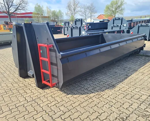 Roll-Off-Container mit schwarzen Doppelflügeltüren (11 m³) - Neu